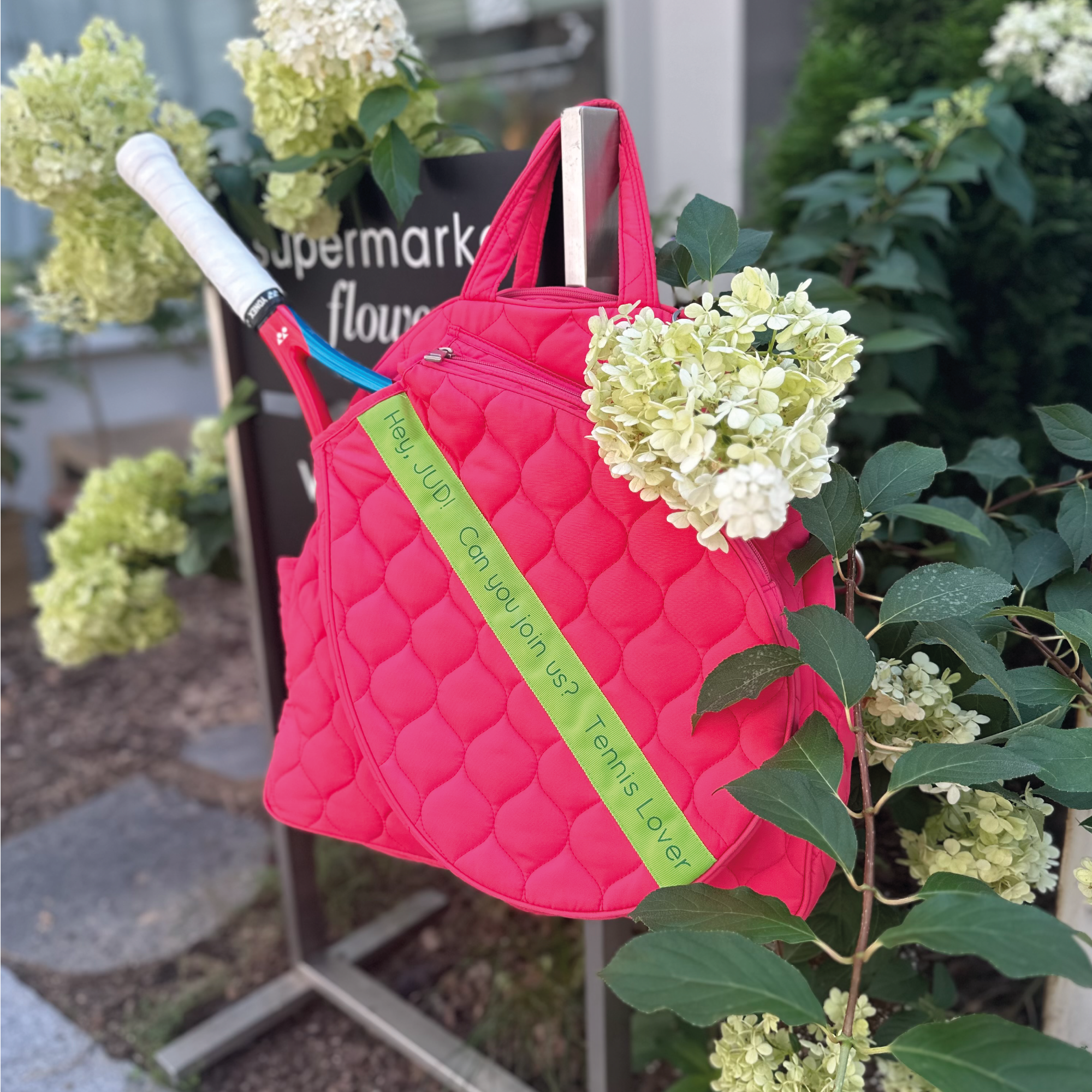 [파트너 스페이스] 헤이쥬드 Mate Tennis Bag 메이트 테니스 가방 ( Sera Magenta _ 라임)