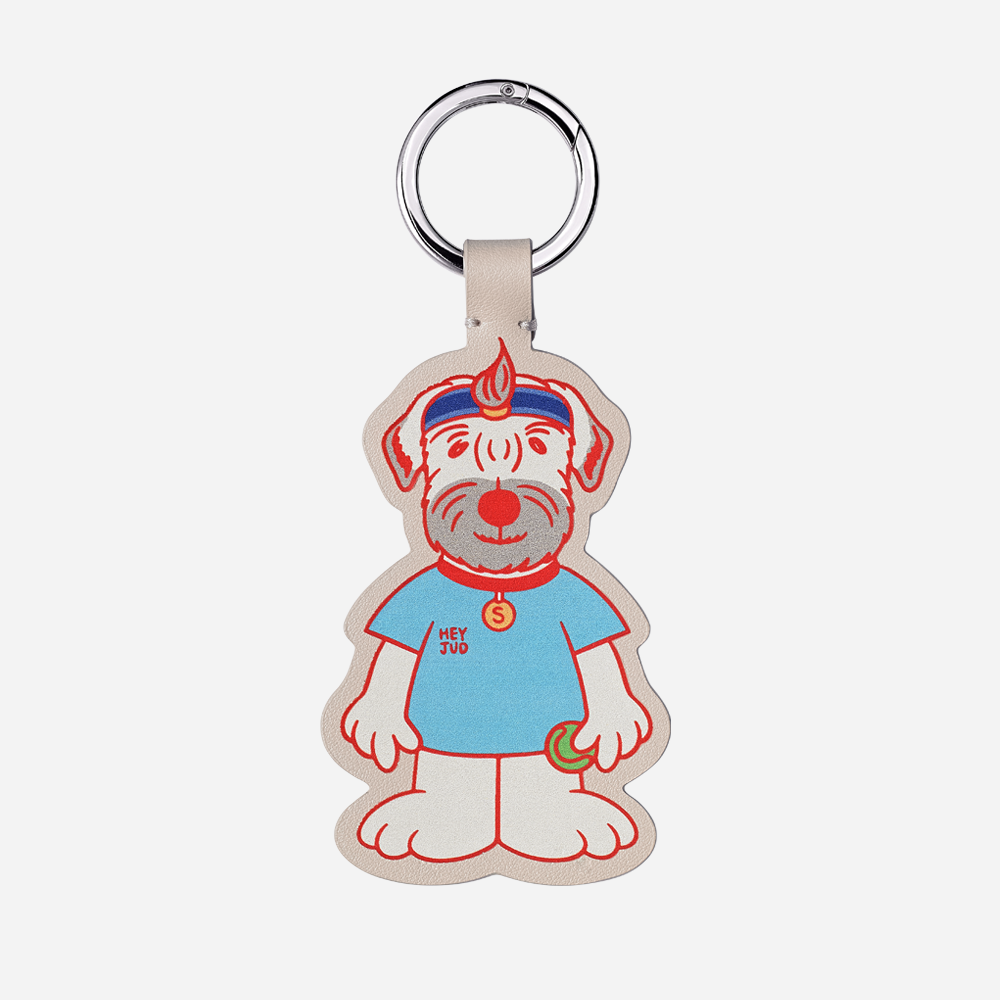 [파트너 스페이스] Tennis Dog Keyring  테니스 도그 가죽 키링 (Jud Sky)