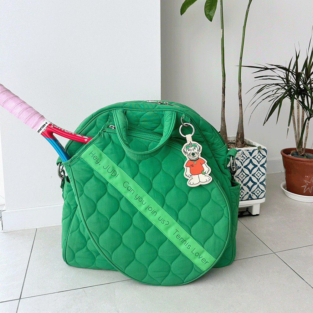 [파트너 스페이스] Tennis Dog Keyring  테니스 도그 가죽 키링 (Radal Orange)