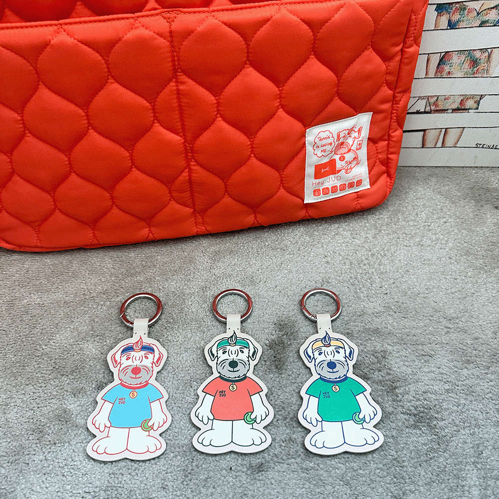 [파트너 스페이스] Tennis Dog Keyring  테니스 도그 가죽 키링 (Soul Green)