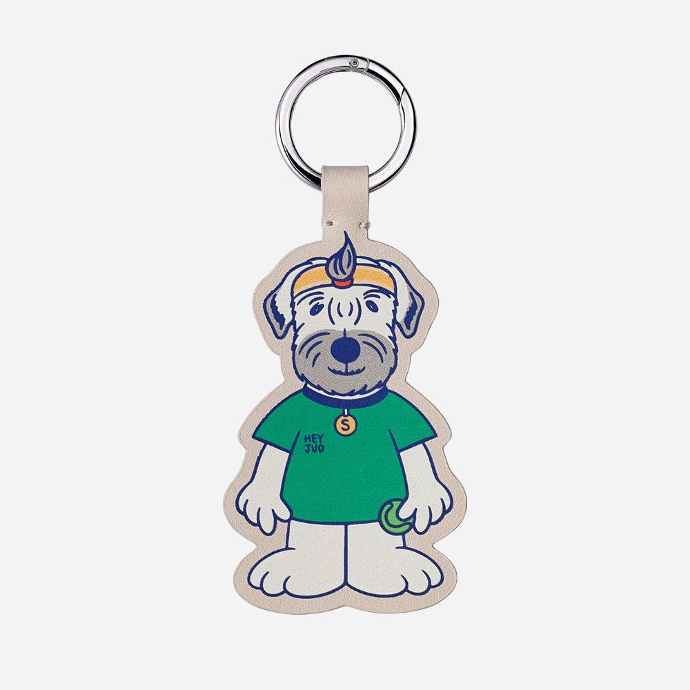 [파트너 스페이스] Tennis Dog Keyring  테니스 도그 가죽 키링 (Soul Green)