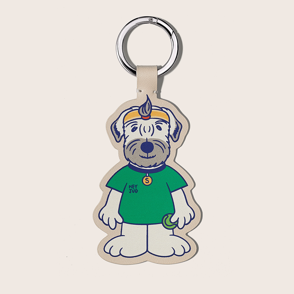 [파트너 스페이스] Tennis Dog Keyring  테니스 도그 가죽 키링 (Soul Green)